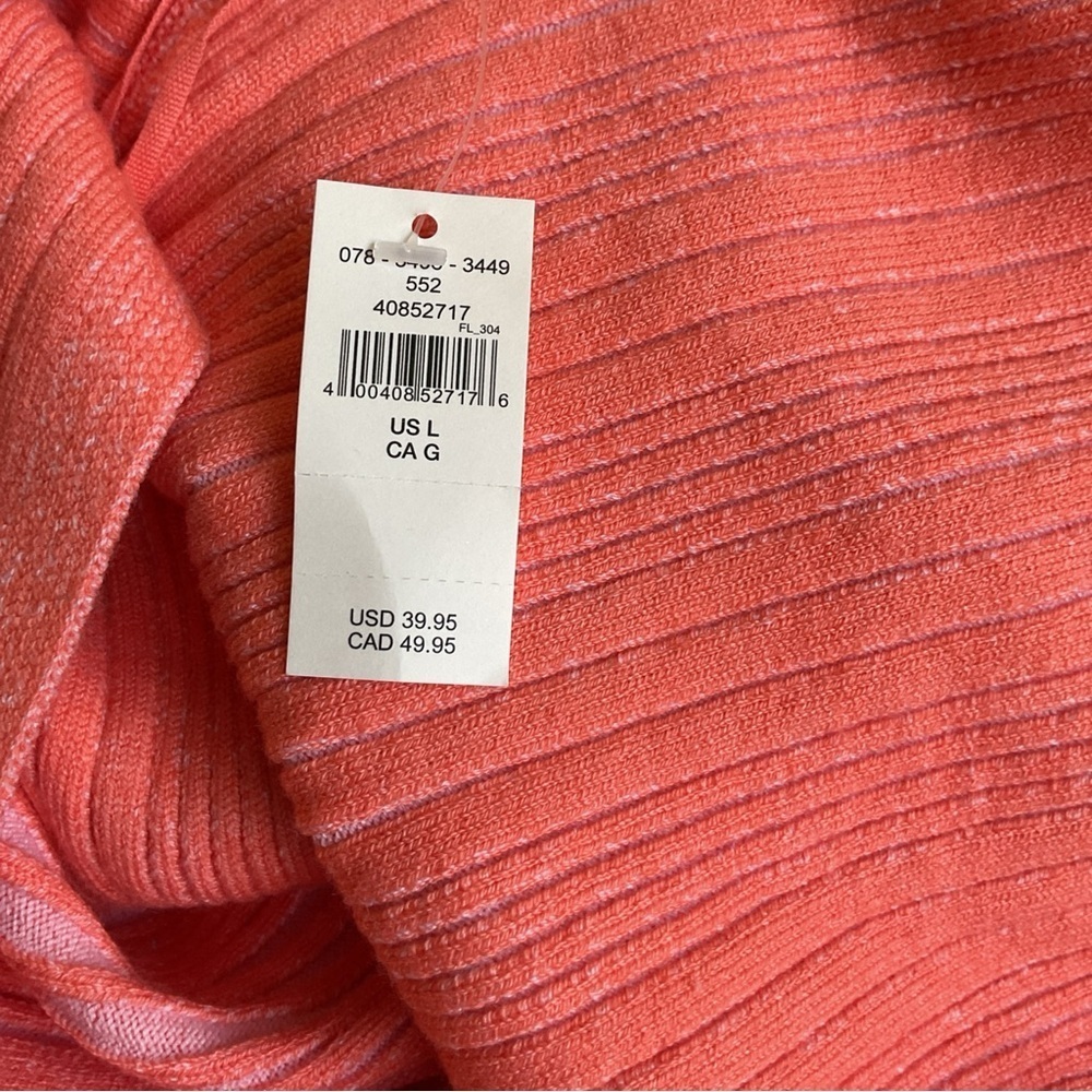 Aerie Peach Striped Off-Shoulder Crop Top - Picture 8 of 11